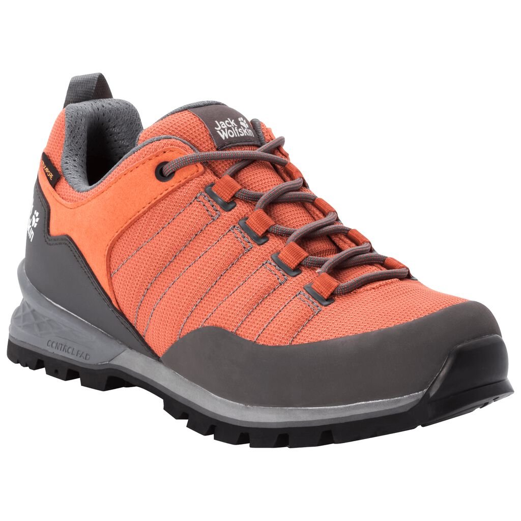 Jack Wolfskin SCRAMBLER LITE TEXAPORE LOW Női Túracipő Réz/Szürke - QMZBDX-327